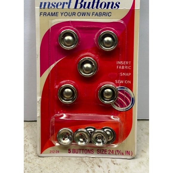 Prims Halo Insert Buttons Size 24 (9/16 In) Button Covers Reusable Sew On Snap - Picture 3 of 6